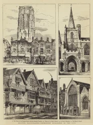 Bristol illustriert, prominente Gebäude in der Stadt